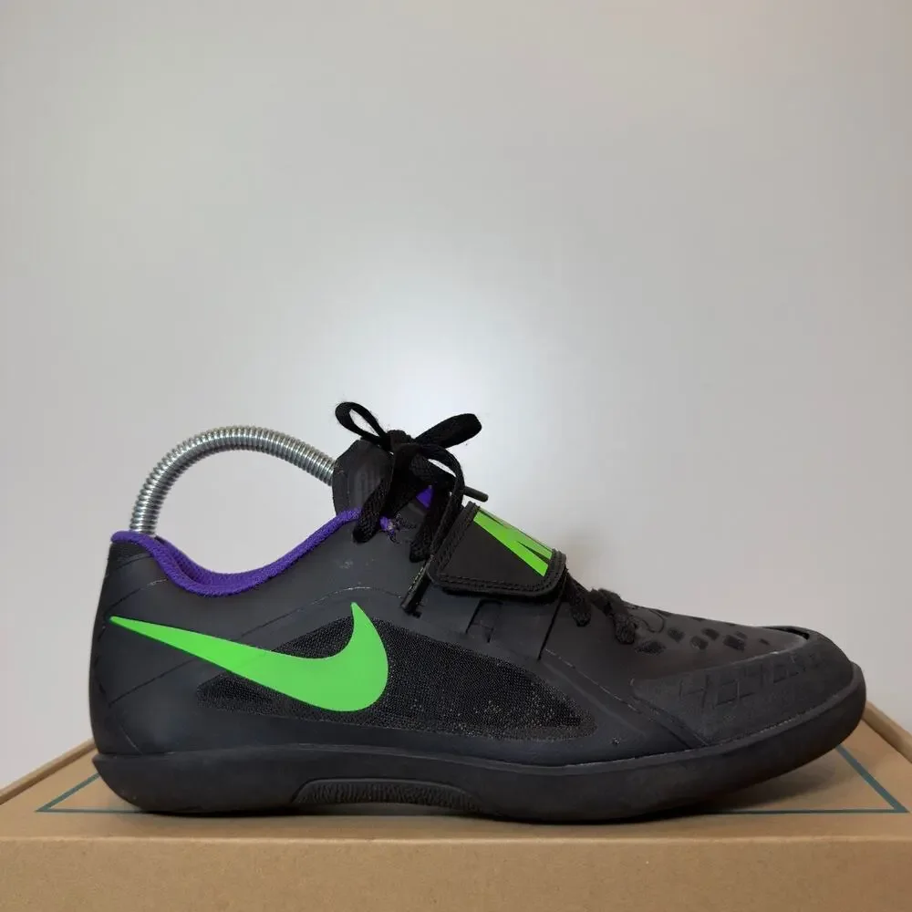 Nike Zoom SD Womens 6.5 Track Field Discus Throwing Shoes Black Green ShotPut